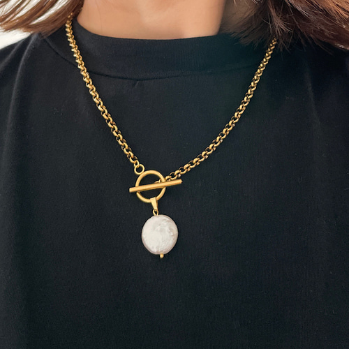 new❣️ 淡水パール／赤い石ネックレス２本セット　シルバー金具 takaraya428_nekkuresu04