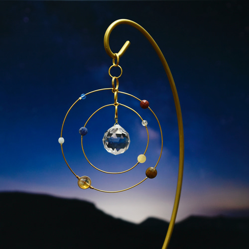 置き型・サンキャッチャー】宇宙 惑星 天然石 スタンド付 サン
