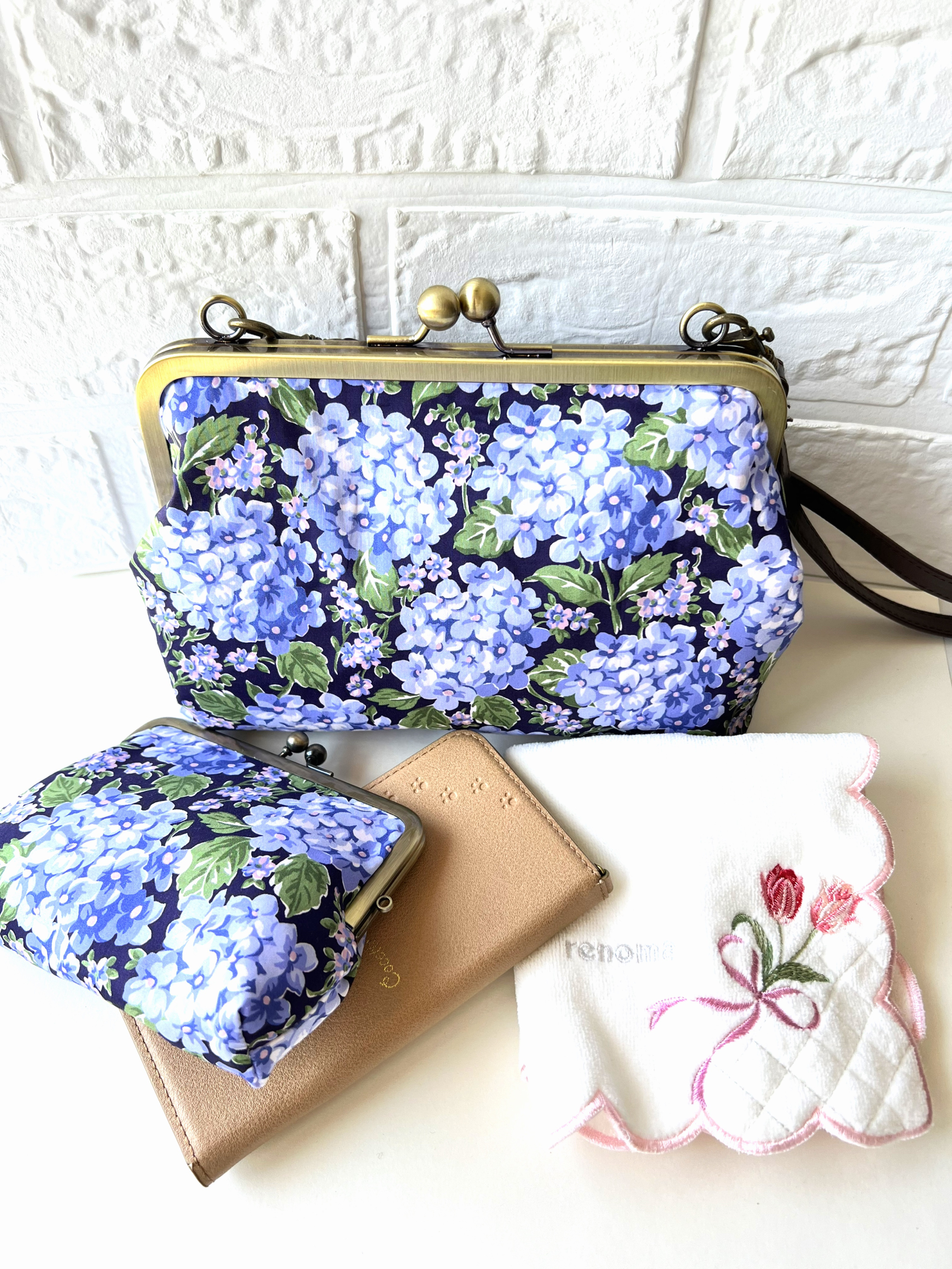 リバティ ハンドメイド がま口キーホルダー745