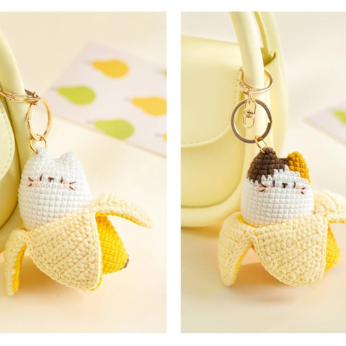 た*や様 バナナくんの編みぐるみキーホルダー〇 た*や様 バナナ
