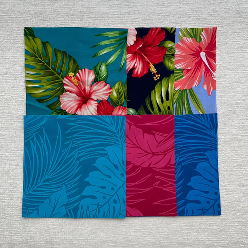 Hawaiian 18cmSQ ハギレ アソート >>10柄20枚セット
