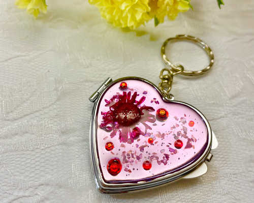 ピンクハートマクラメチャーム ピンクハートマクラメチャーム