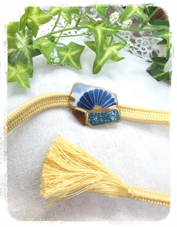 帯留】シー陶器・シーグラス 広が 