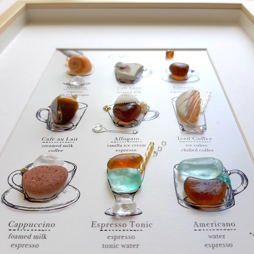 9種のコーヒー “Special”〉シーグラスアート その他アート moon