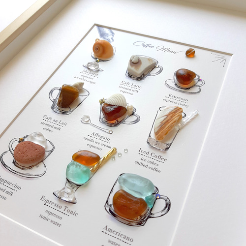 9種のコーヒー “Special”〉シーグラスアート その他アート moon