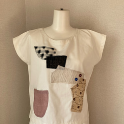浴衣　着物リメイク　チュニック　トップス　ブラウス　ハンドメイド　木綿　ユリ 着物リメイク 浴衣リメイク トップス チュニック ブラウス 浴衣