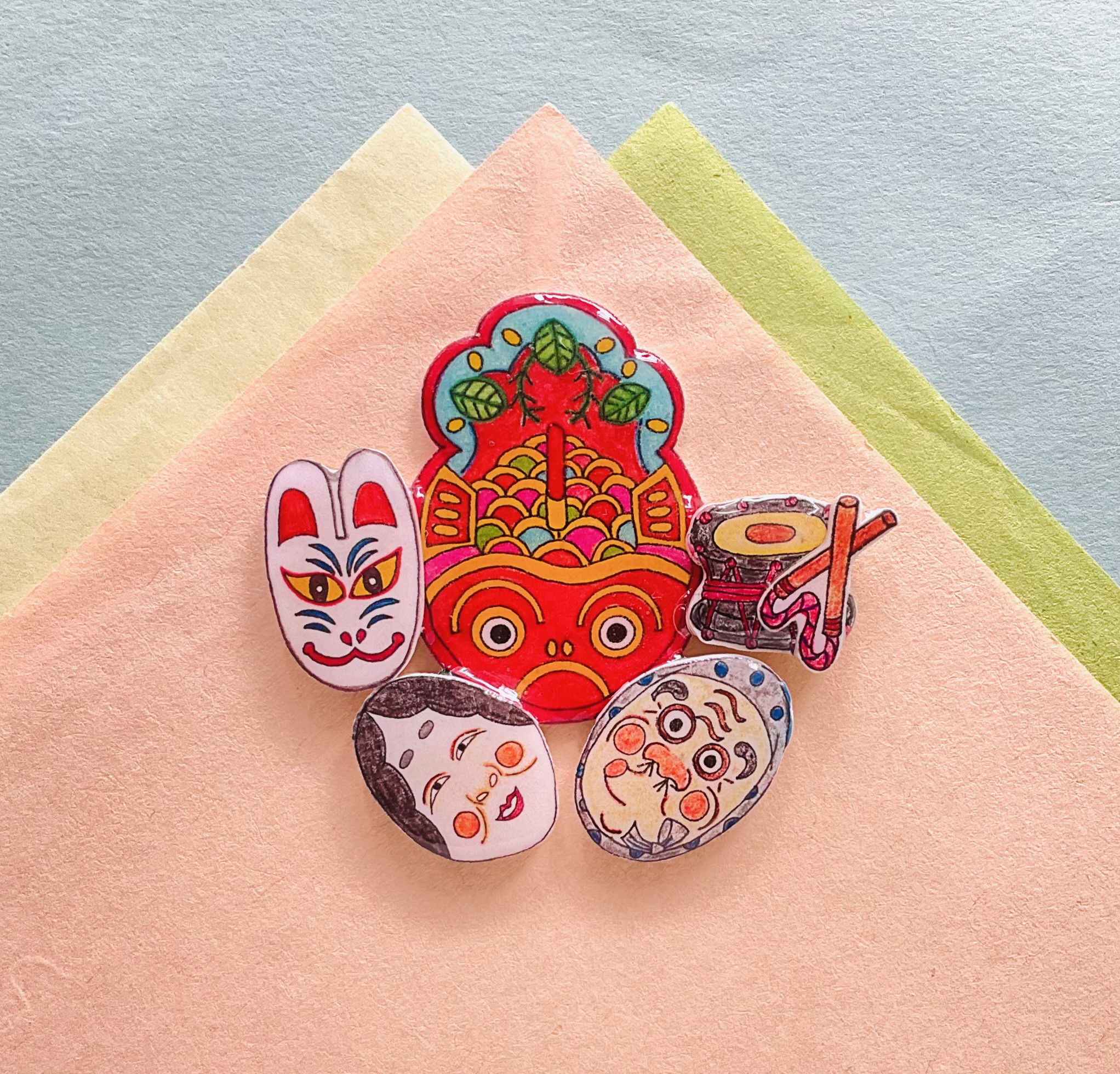 おはよう！スパンク　ブローチ　バッジ　メタル素材　当時物　昭和レトロ