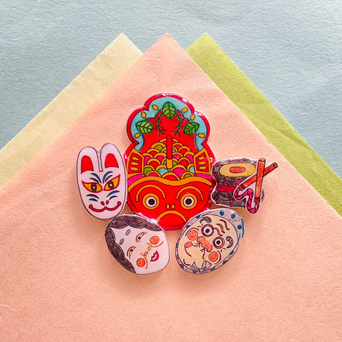 昭和レトロ…プラバンブローチ・バッジ…バッグ、リュックにも！ 