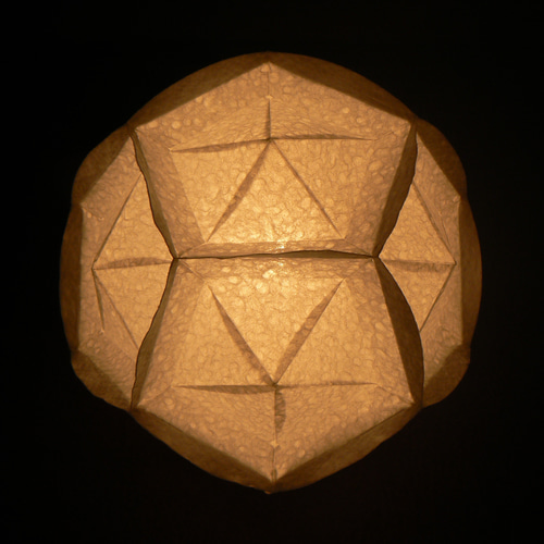 和紙の手作りランプシェード 美濃和紙使用 [稜] 3-1 どこにもない癒し