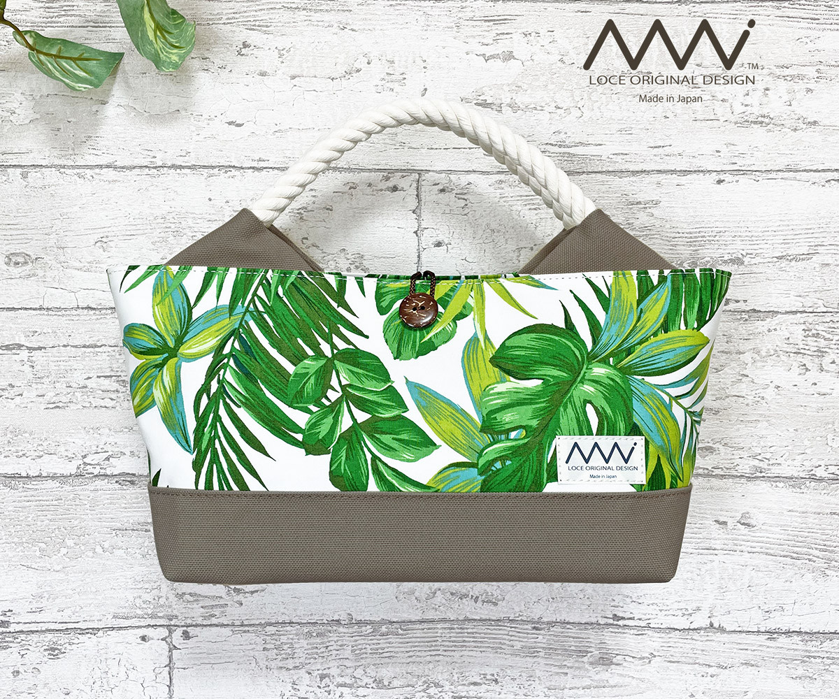 〖受注制作〗ハワイアン✿ロープ紐ハンドルのミニトートバッグ