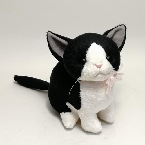 20-60代 人気ファッションブランド 猫ぬいぐるみ「ねこにゃ」白黒ハチワレ ぬいぐるみ 【受注製作】 ぬいぐるみ