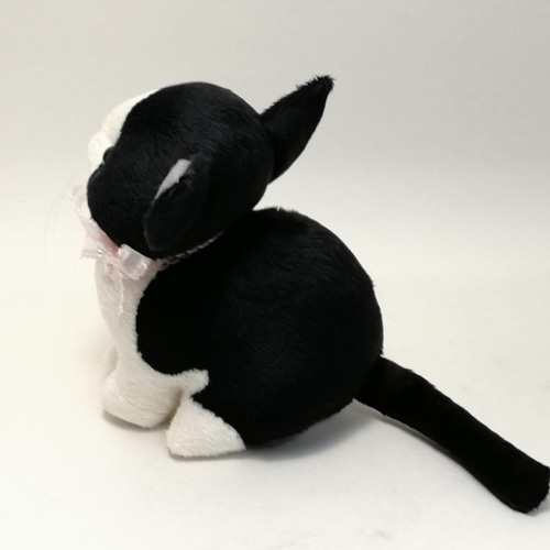 【代引き不可】 猫ぬいぐるみ「ねこにゃ」白黒ハチワレ 【受注製作】 ぬいぐるみ ぬいぐるみ