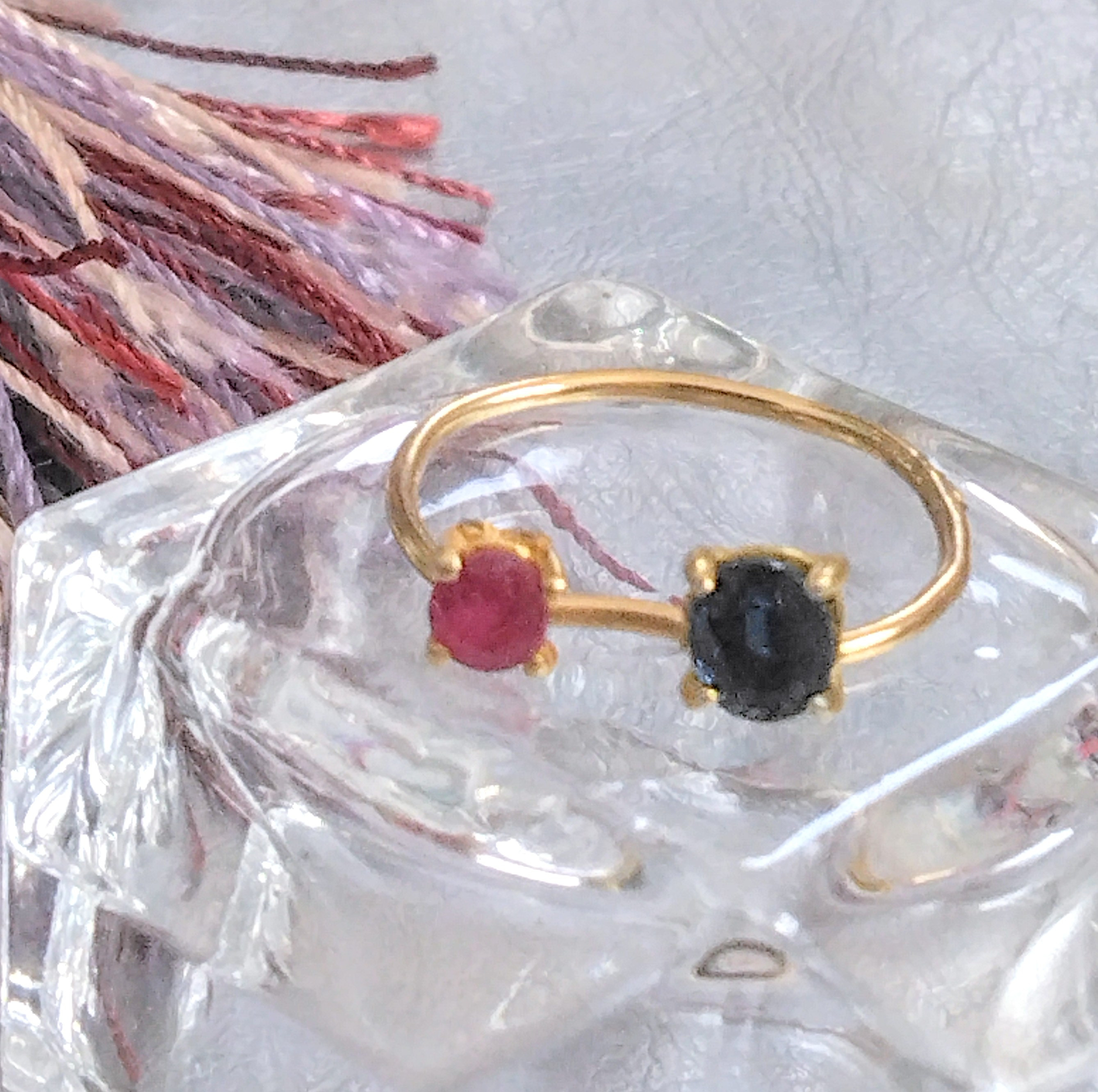 - color - Sapphire & Ruby Ring