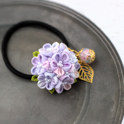 ❁ゆめかわ春花陽炎和風ヘアゴム大人かわいいつまみ細工アクセサリー