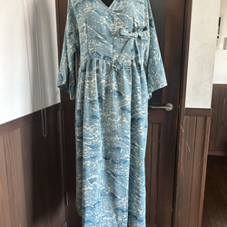 着物リメイク 紅葉柄紬ワンピース ワンピース 夢想庵 通販 10497500