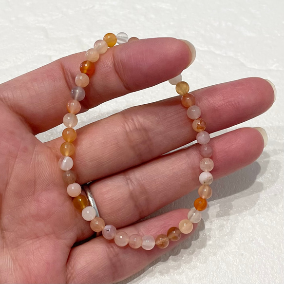 天然石ブレスレット407◇マダガスカルカーネリアン 7枚目の画像