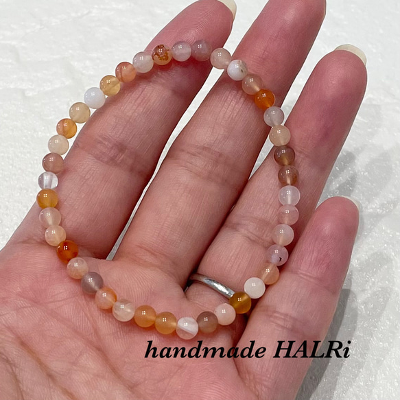 天然石ブレスレット407◇マダガスカルカーネリアン 1枚目の画像