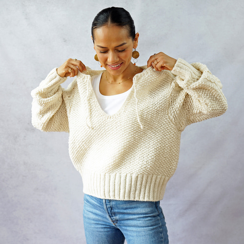 オーシバル 美品 ウール100% ざっくりケーブルニット ゆったり サイズ大きめ ラスト1点☆SALE【即納可】ウール・袖ケーブル編みプルオーバー（N