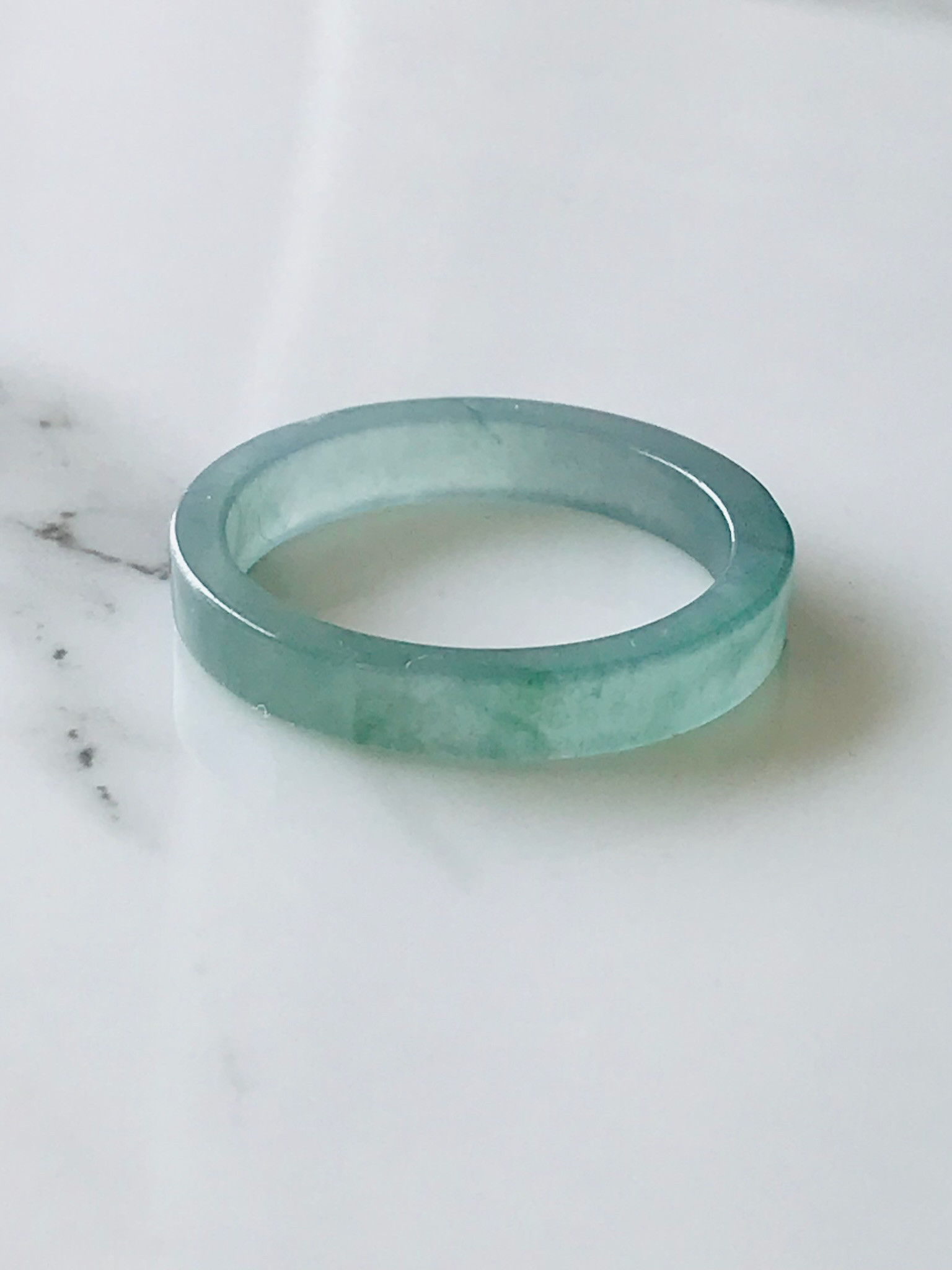 [R300-0110］ ジェイド　JADE ヒスイ　本翡翠　くりぬき　リング　天然石　一点物　グアテマラ産　19号