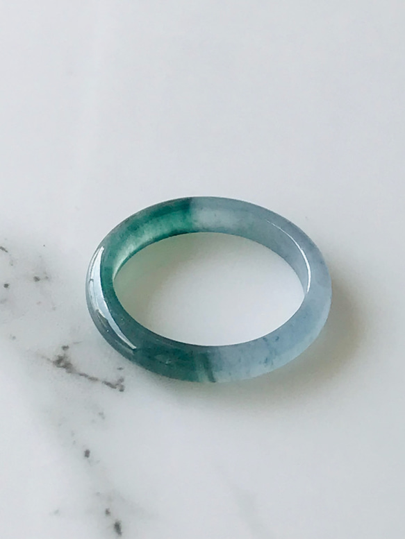 R290-0015］ ジェイド JADE ヒスイ 本翡翠 くりぬき リング 天然石 