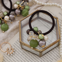 じゃらじゃらヘアゴム×2個セット◇パステルspringカラー ヘアゴム