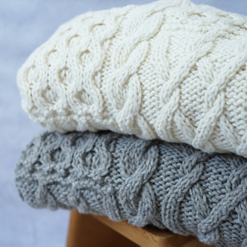 ラスト1点【即納可】ローゲージウール・ランダムパッチワーク柄ニット