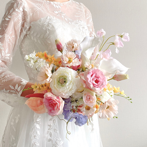 ❤️苺とお花飾り付きアンブレラ★インテリアブーケ★ウェディング★姫系★結婚式★ ウェディングブーケ【結婚式/ウェディング/リゾート婚/前撮り】 ブーケ