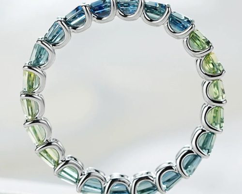 エタニティリング K18 高品質 カラーサファイア 指輪 受注制作 計3.4ct