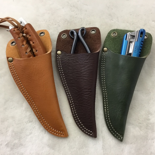 【値下げ】新品•未使用　本革　剪定鋏入、ショルダー 値下げ】新品•未使用本革剪定鋏入、ショルダー