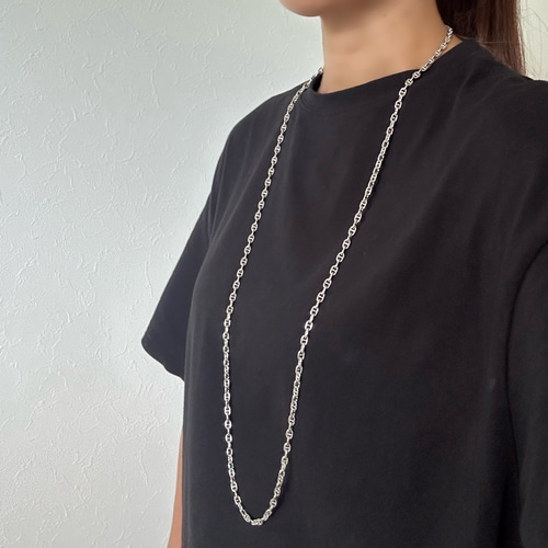 silver925ロングチェーンネックレス90cm