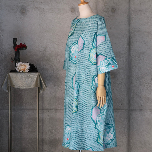 有松絞りリメイクワンピースまとめ（3枚) 専用です 浴衣 リメイク 有松絞り ワンピース ハンドメイド
