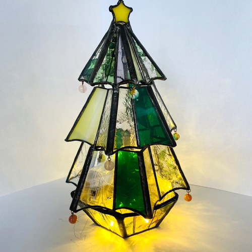 ステンドグラス クリスマスツリー ステンドグラスのクリスマスツリー クリスマスツリー グラス