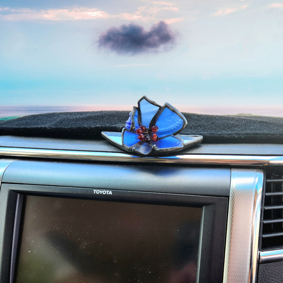 ダッシュボード シーガラス ステンドグラス 車デコレーション サン