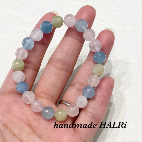 天然石ブレスレット408◇ミックスベリル ブレスレット HALRi 通販
