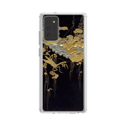 高精細画像使用】Galaxy クリアケース 花草蟷螂蒔絵 スマホケース