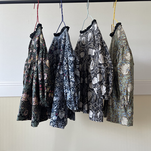 ウィリアムモリス【ピンパーネル】キッズサイズオーダーオフショルダー