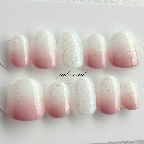 &Co. 高品質ネイルチップ【ヌーディー×ラメグラデーション】大人　美爪 &Co. 高品質ネイルチップ【ヌーディー×ラメグラデーション】大人 美爪