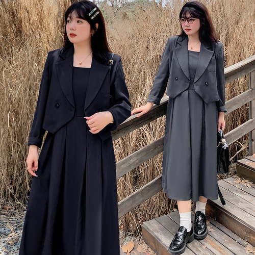 秋冬新作 XL~5XL 大きいサイズ スーツジャケットサンドレススーツ