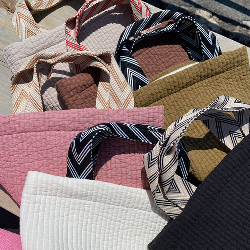 ヘリンボーンの持ち手がオシャレなヌビバッグ⚘ マチトート トート