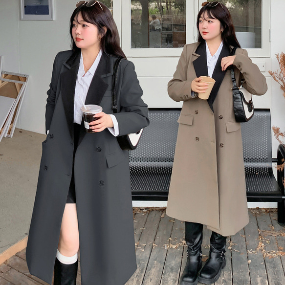充実の品 秋冬新作 ロングロングスーツトレンチ 大きいサイズ XL~5XL スーツ・フォーマル・ドレス