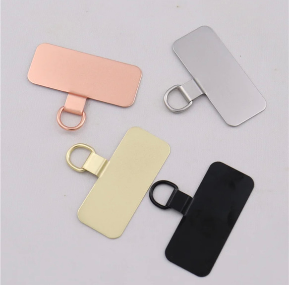 ステンレス　ストラップ　シート　スマホ　ホルダー　ショルダー　4枚セット　新品 1枚目の画像