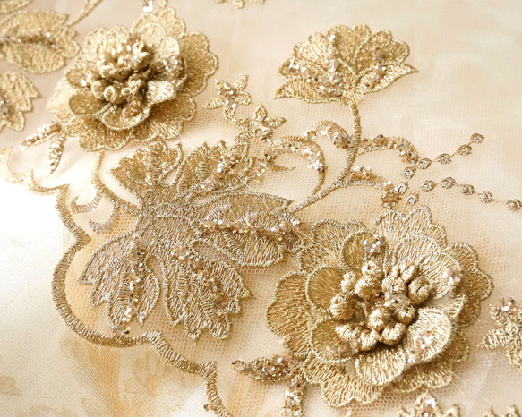 gentil イエロー フローラル刺繍 ドレス Mサイズ gentil イエロー フローラル刺繍 ドレス Mサイズ
