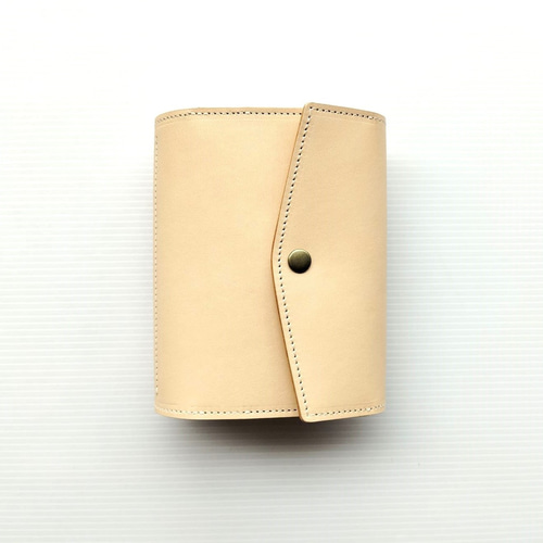 ✻ ミニ6 ✻ ヌメ革 フラップ式 ミニ6穴システム手帳 ✻ ナチュラル