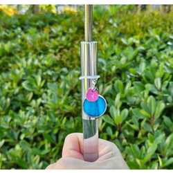 [送料無料] まんまる ガラス 傘 マーカー、アンブレラマーカー♪ 杖 や ペットボトル にもOK！ 6枚目の画像