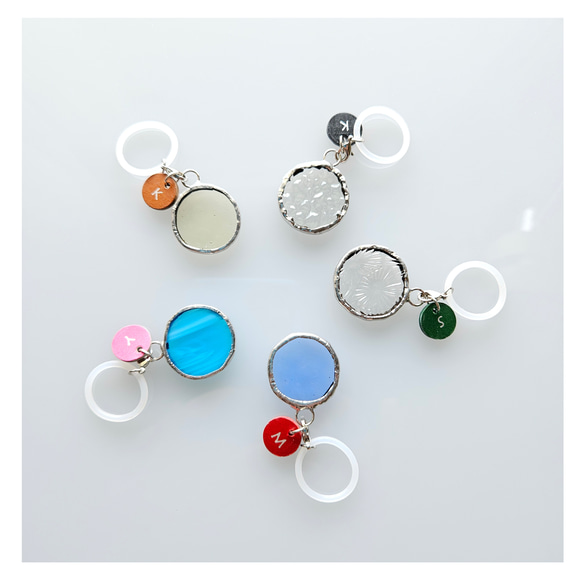 [送料無料] まんまる ガラス 傘 マーカー、アンブレラマーカー♪ 杖 や ペットボトル にもOK！ 2枚目の画像