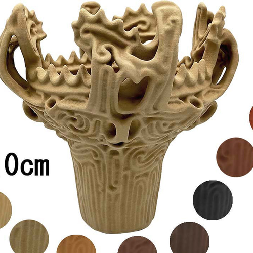 木調色【10cm【火焔型土器 レプリカ】送料無料】現代アート風 火焔型