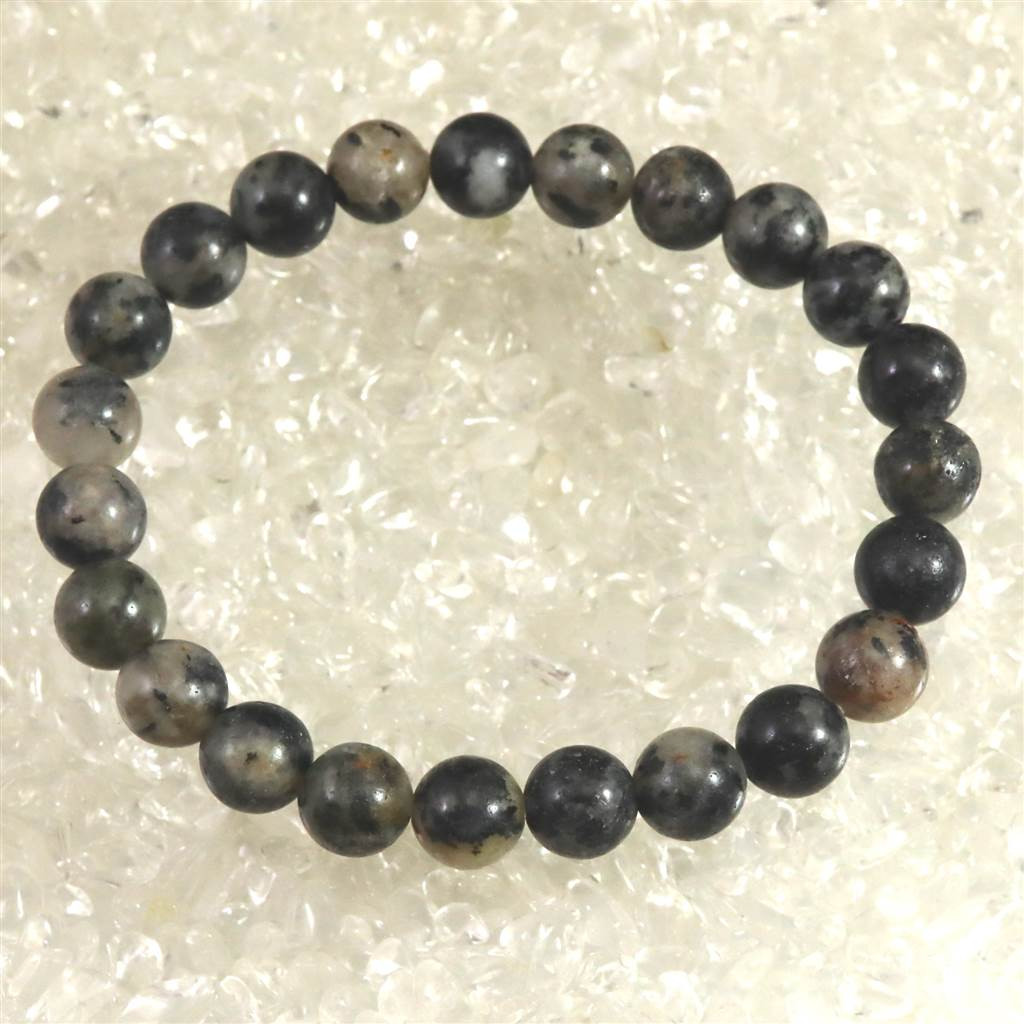 H&E社 ブラックトルマリン アゼツライト（AZOZEO)  8mmブレスレット  17.4g #66128