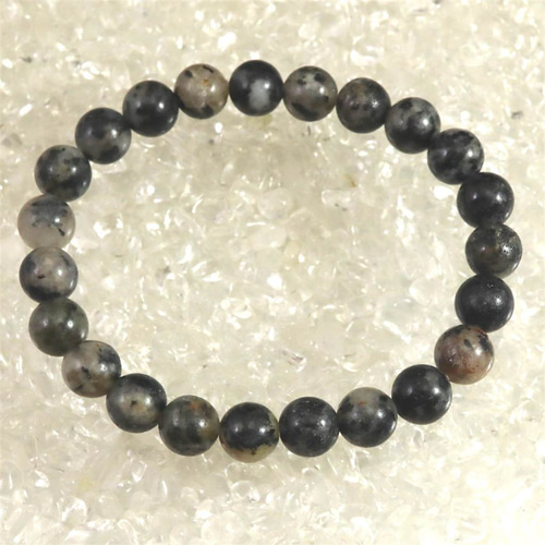 H&E社 ブラックトルマリン アゼツライト（AZOZEO) 8mmブレスレット