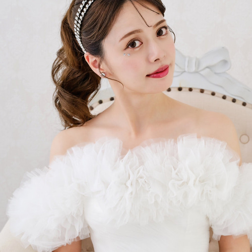 【結婚式】ウェディング　カチューシャ　パール 選べるパールカチューシャ 通信販売ブライダルウェディング通販