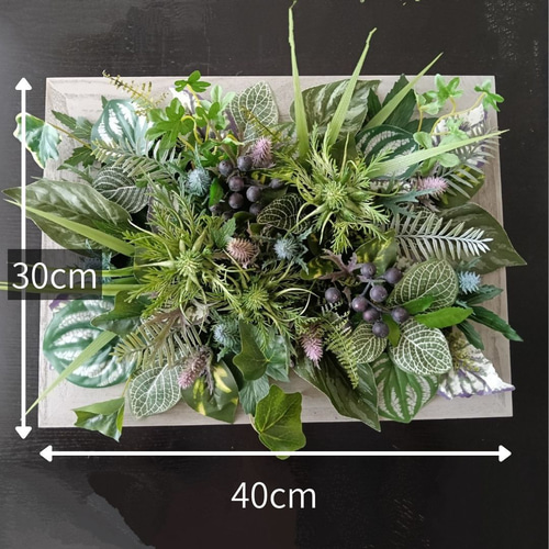 BIG】超特大の壁掛けフェイクグリーン(長方形) 造花 人工観葉植物 壁面